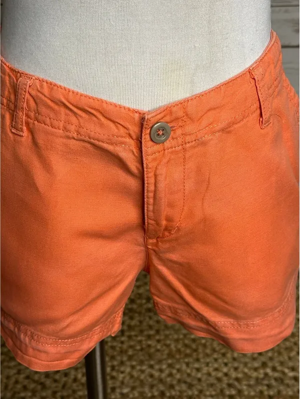 The North Face coral cotton linen low-rise chino shorts Size 8 gorpcore summer - Image 2
