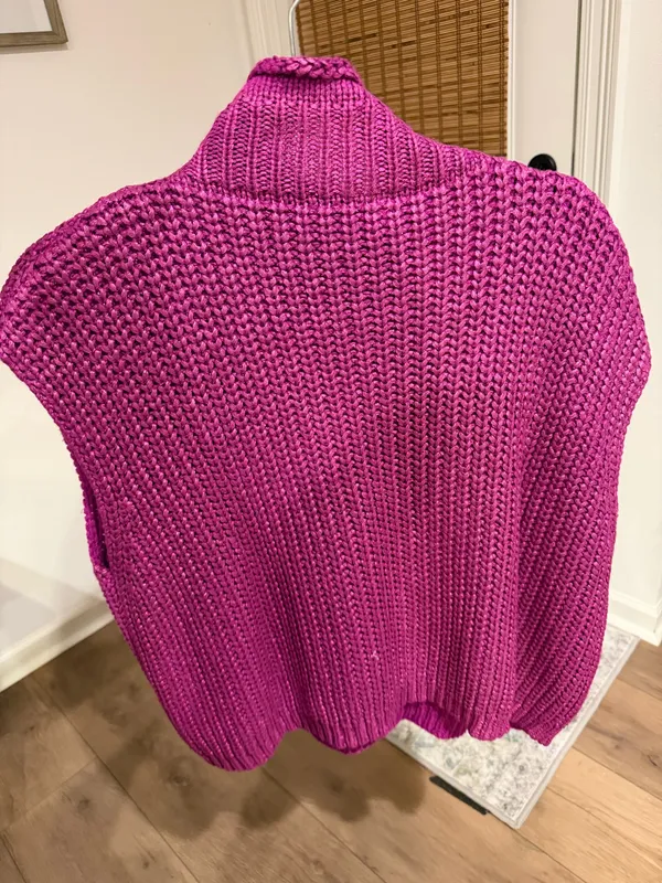 She & Sky Sweater Turtleneck Sleeveless L - Image 3