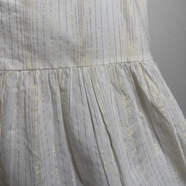 NEW Anthropologie Floreat Women Cotton Top 6 Ivory Embroidered Cottage Peasant‎ - Image 8