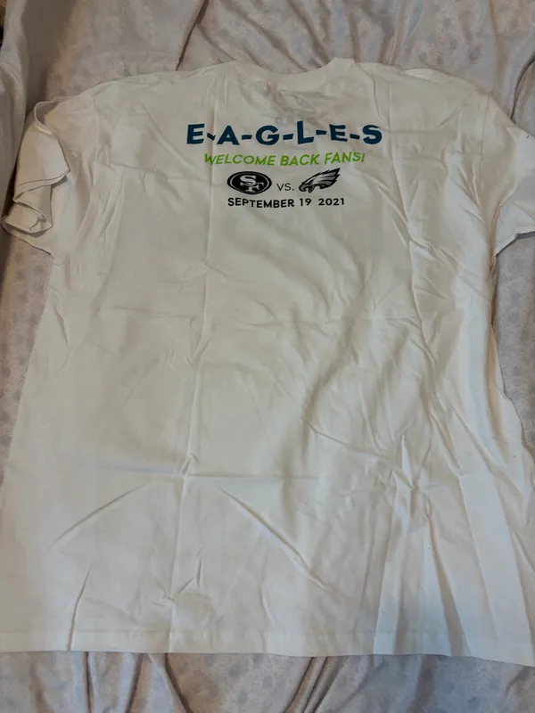 Go Birds eagles white tshirt Size XXL - Image 9