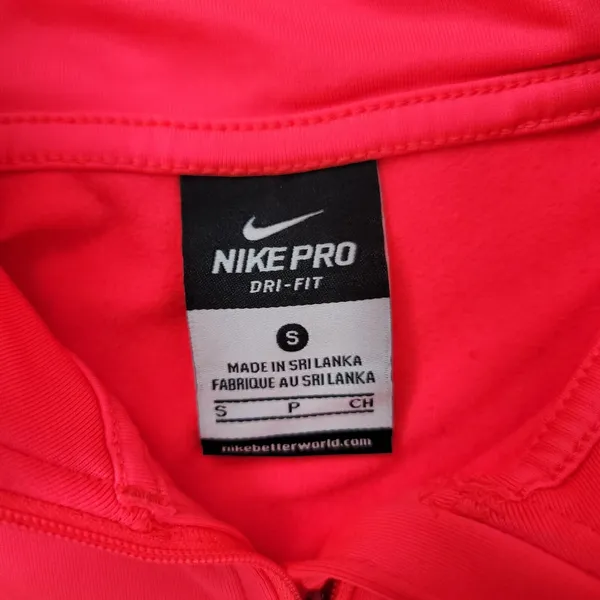 Nike Pro Hyperwarm Half-Zip 3.0 LS Training‎ Pullover Coral Womens Small 620440 - Image 6