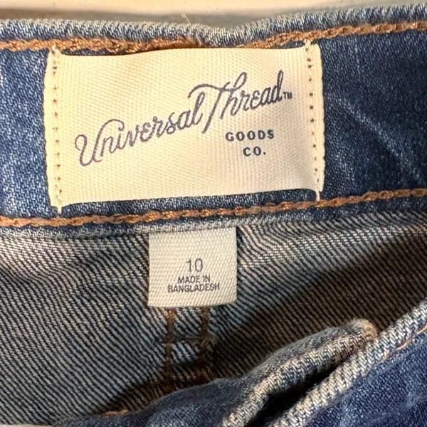 Universal Thread Straight Jeans Womens 10 Blue NEW Highest Rise‎ Button Fly - Image 5