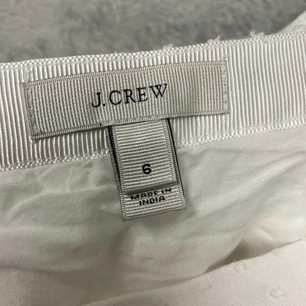 J Crew Skirt Womens 6 White A Line Mini Short Cotton Crochet Lace Side Zip - Image 7