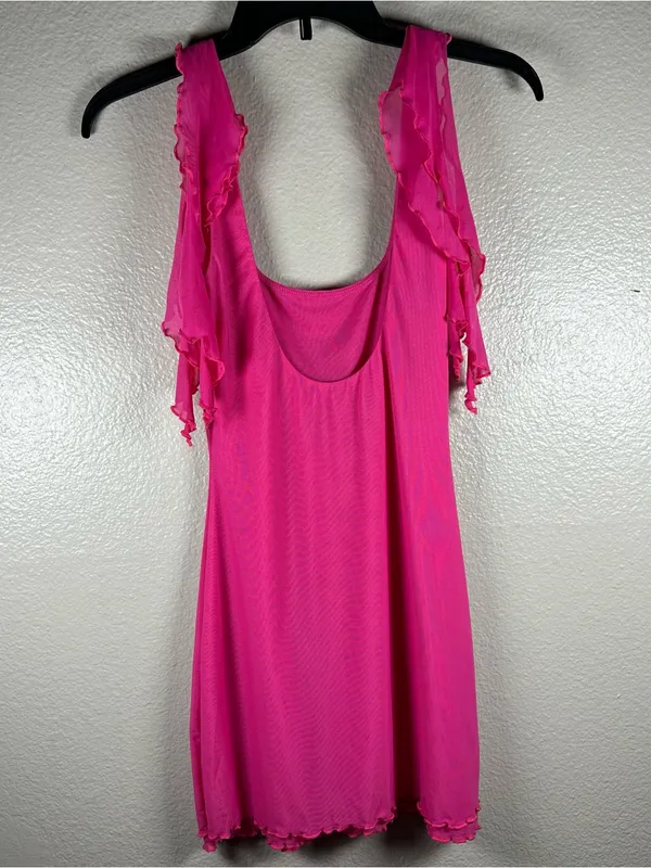 White Fox Boutique Don’t tell me now mini dress in hot pink SZ:S - Image 4