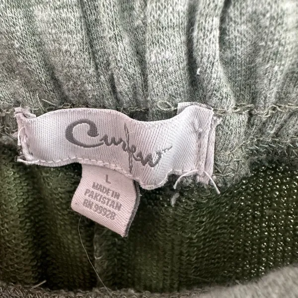 Curfew‎ Size Large Pants Green Loungewear Comfy Elastic Drawstring Skinny Jogger - Image 4