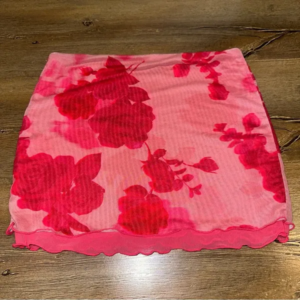 White Fox Boutique Are You Entertained Mini Skirt Blush Rose Pink Size Small - Image 3