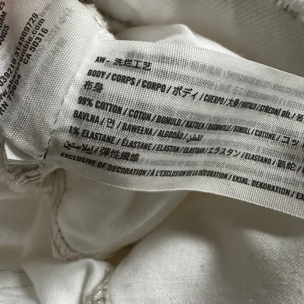 Abercrombie & Fitch The 90s Straight Ultra High Rise Jeans Size 32 White Cream - Image 10