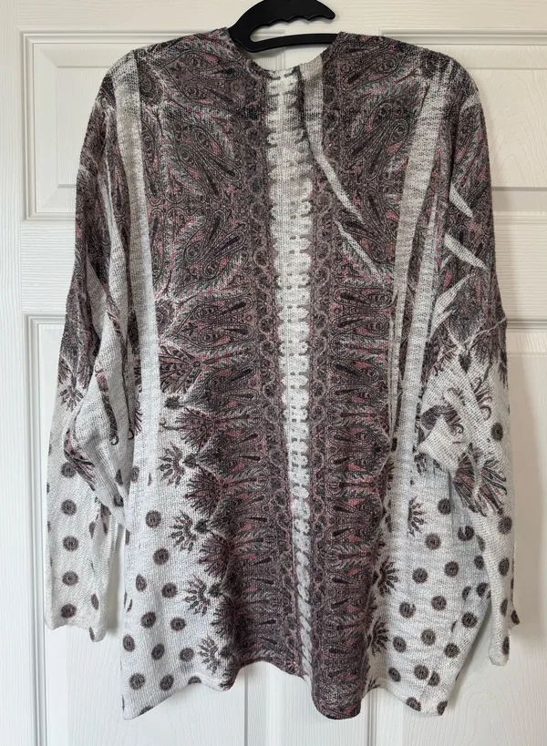 Charlotte Russe Cardigan Sweater Long Sleeve Boho Pattern Size Medium - Image 4