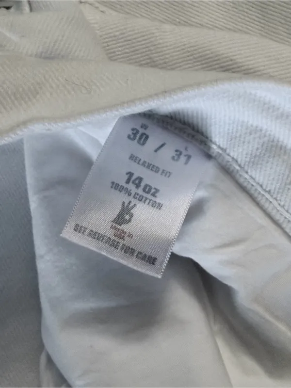 High-Waist White Denim Mom Jeans 100% cotton size 30/31 - Image 4