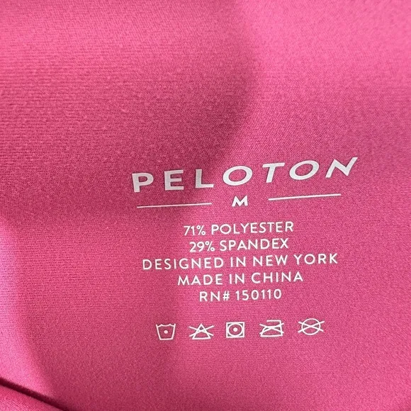 Peloton High Waisted Biker‎ Shorts Pink Size M Workout Athletic Spinning Cycling - Image 5