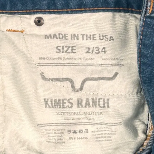 Kimes Ranch Betty Seventeen Jeans Women 2 x 32 Bootcut Cotton Western Frayed USA - Image 8