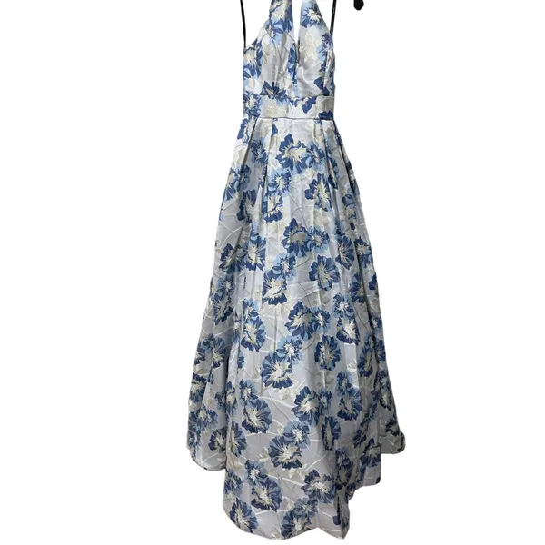 Speechless Blue‎ Metallic Halter Evening Formal Dress Gown Size 0 New with Tags - Image 7