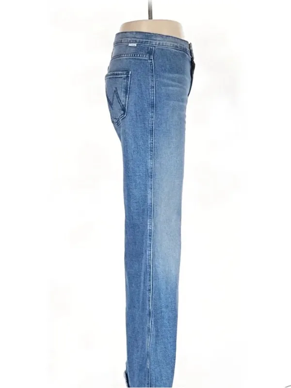 MOTHER Light Blue Wide Leg Flare Jeans - Image 4