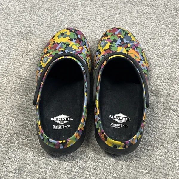 Merrell Encore Clogs Womens 10 Service Pro Slip Resistant Work Floral Mens 8 - Image 6