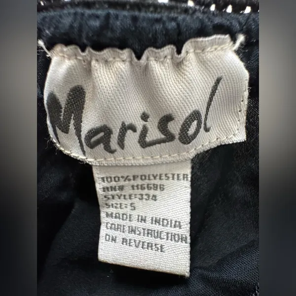 Vtg 90s Marisol Black Silk Ruffle Sequin Skirt Y2K Fairy Whimsygoth Coquette - Image 2
