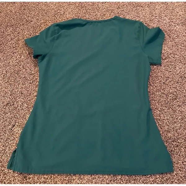 Med‎ Couture Women's Teal Green Short Sleeve Scrub Top Size Small - Image 8