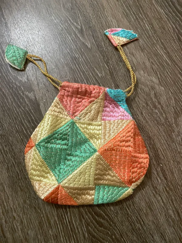Phullkari Drawstring Purse Multiple - Image 2
