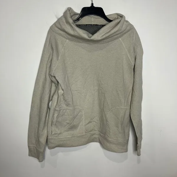Patagonia reversible double knit pullover cowl‎ neck women's size medium - Image 2