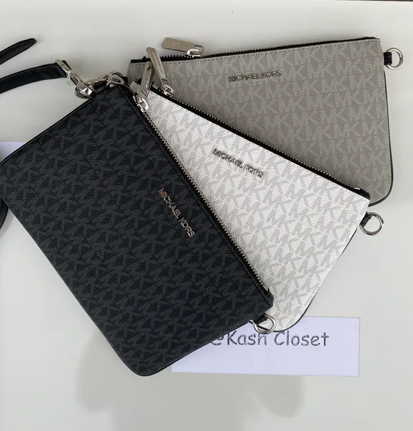 MK Medium Triple Pouch Crossbody - Black Multi - Image 6