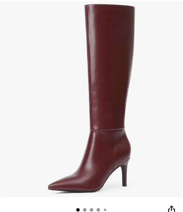 Amazon knee high maroon leather boots - Image 2