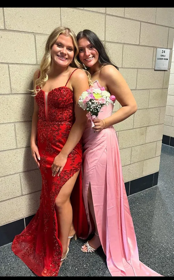 Red Prom Dress Size 10 - Image 4