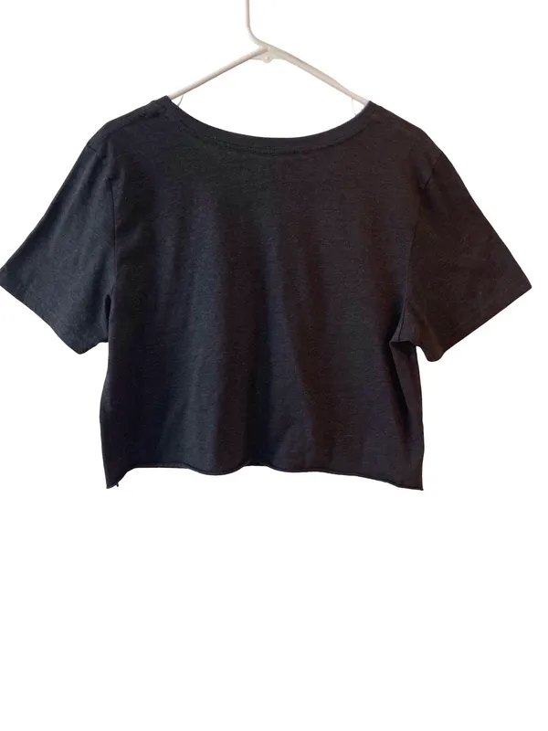 Nirvana Rainbow Smiley Crop Tee Black XXL Grunge Band Shirt - Image 6