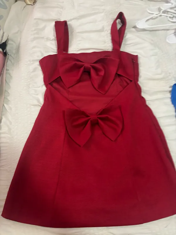 Red Bow Dress Pretty Little Thing Mini - Image 3