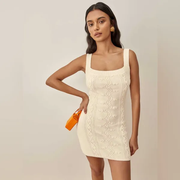 Reformation Cento Cotton Sweater Dress size S - Image 3