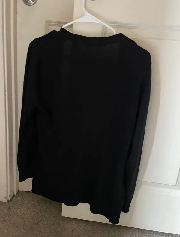Black Cardigan Sweater - Image 2