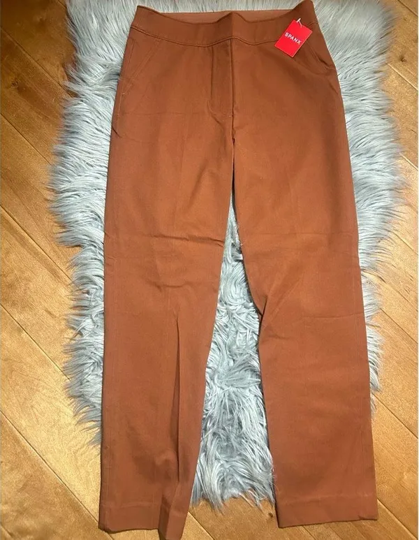 Spanx On The Go Ankle Slim Straight Pant Bronze Glow Size Medium - Image 4