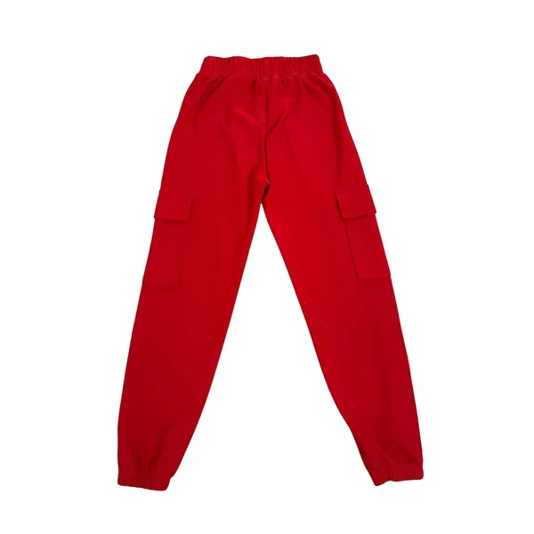 New Mix Red Athletic Sporty Streetwear Cargo Sweatpants Joggers Size Small - Image 2