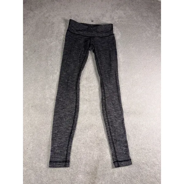 lululemon wonder under leggings low rise black white 6 Full Length - Image 3
