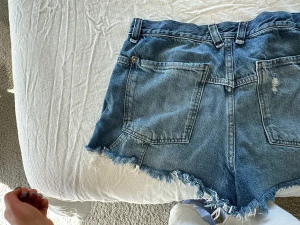 Free People Jean Shorts Denim - Image 2