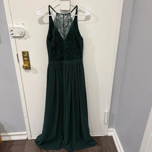 Lulus Green Lace A-Line Maxi Dress - Image 2