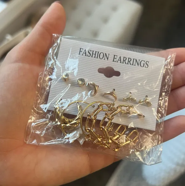 Pack Of Gold Earrings - Image 2