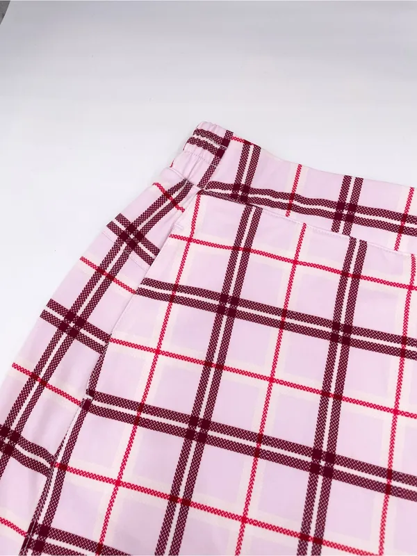Lady Hagen Golf Skort Women's Athletic Skirt Size Large Pink Red Plaid Preppy - Image 3