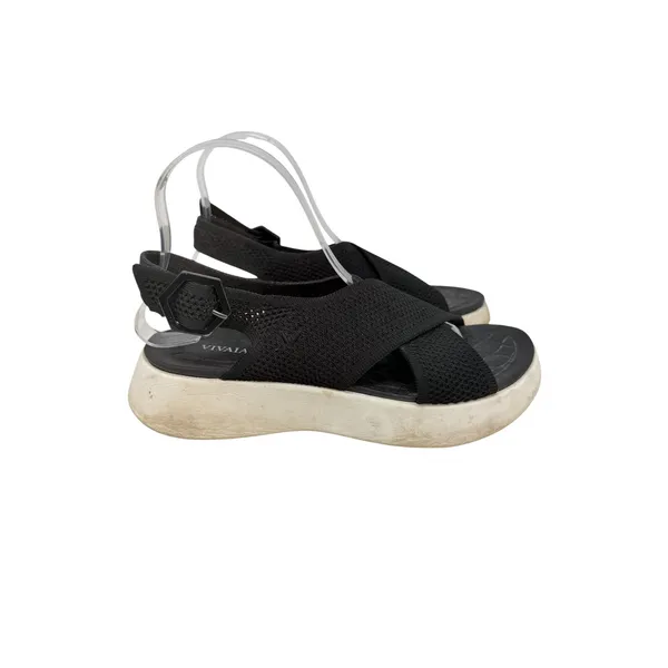 VIVAIA AdaptAll‎ Black Knit Slingback Sport Comfort Sandals 38.5 US 7.5 - Image 6