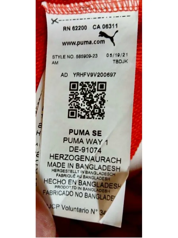 Puma Women's Bright Orange Cropped Pullover Hoodie - Size M - JC401 • Size: Medi - Image 4
