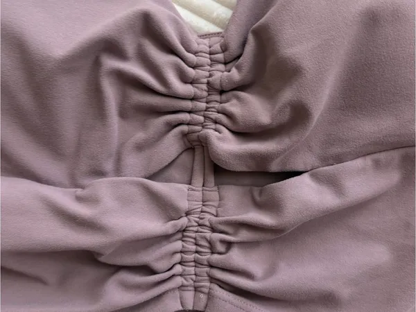 Athleta Dusty Mauve Cutout Back Active Crop Tank Top L - Image 2