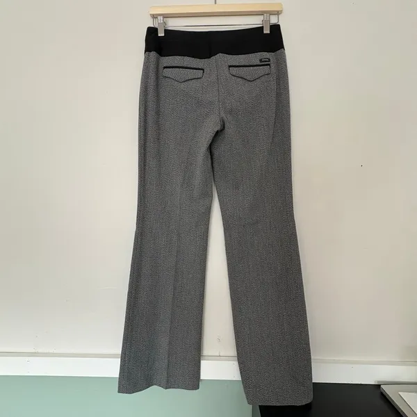 Y2K Express Flare trousers low rise gray color block size 0 - Image 3