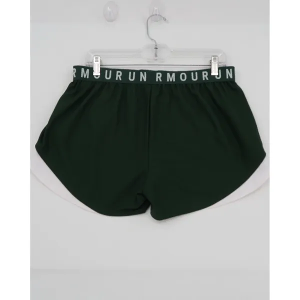 Under Armour Play Up 3.0‎ Shorts Womens Large Green White Athletic Running Gym - Image 4