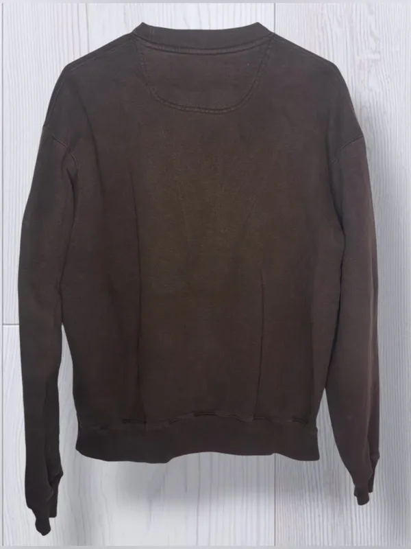 CHAMPION Eco Fleece Dark Brown Embroidered C Logo Crewneck Pullover - Image 4