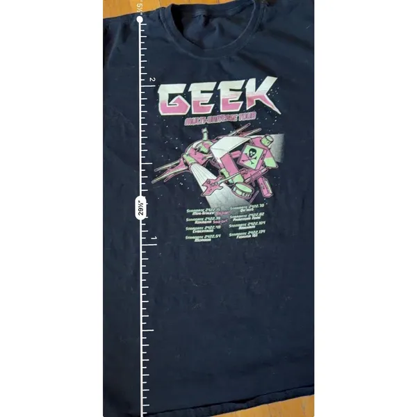 Geek Multiverse Tour Graphic Tee Retro Sci-Fi Gamer Nerd Shirt Black Size XL - Image 3