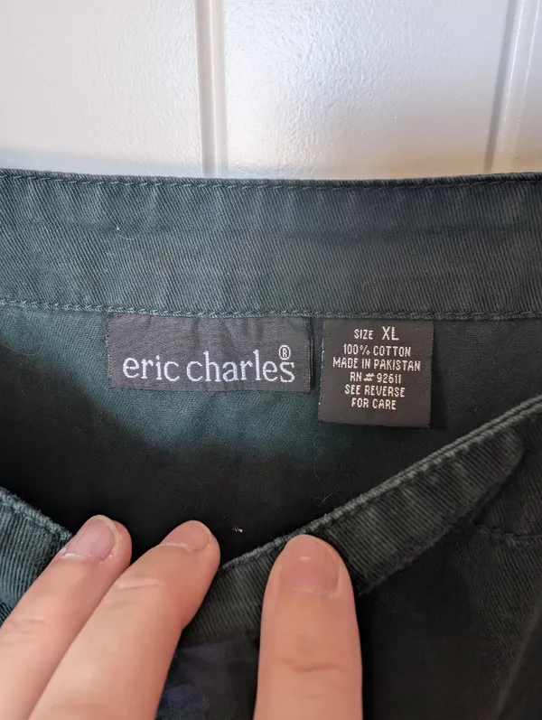 Vintage Eric Charles Overall Dress XLarge Green - Image 3