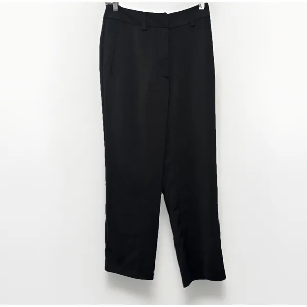 Quince Quick Stretch Crepe Paperbag Pants Women's Size 6 Black High Waisted - Image 2