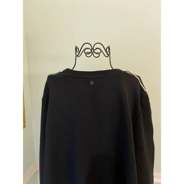 Hunter for Target Womens 1X Black Sweatshirt‎ Logo Tape Sleeve Sweater Casual - Image 3
