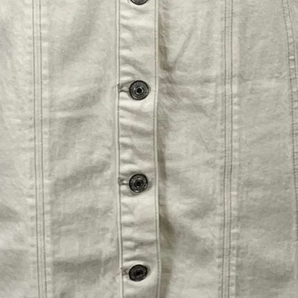 NEW Abercrombie & Fitch Cream Sleeveless Mini Tank A-Line Sheath Shirt Dress S - Image 2