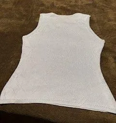 The Territory Ahead 100% Silk Ribbed Knit Gray Tank Top Size Medium - Image 3