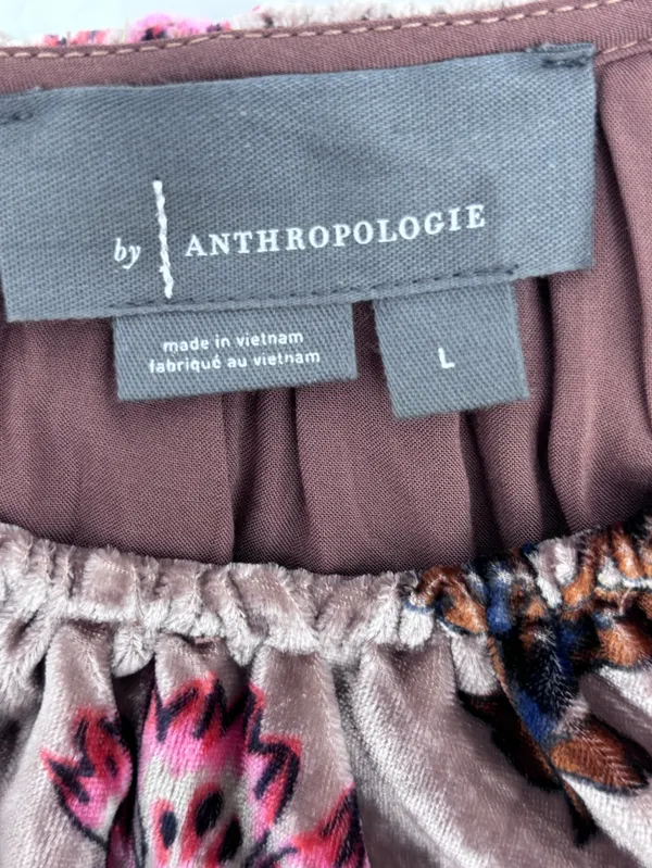Anthropologie pink Floral Halter Crop Camisole - Image 2