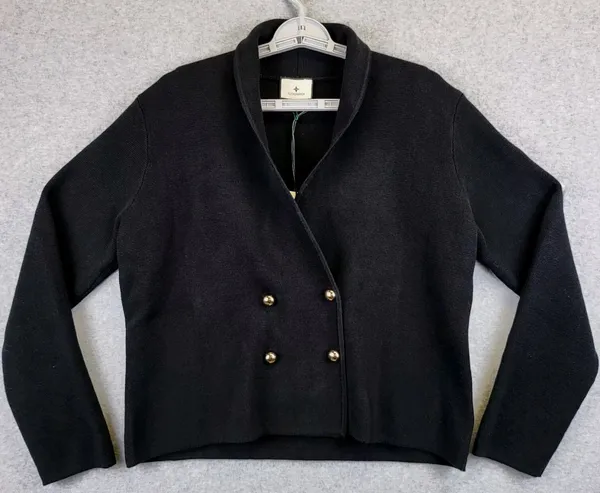 Tuckernuck Cassandra blazer sweater size M black new with tags knit cardigan - Image 3